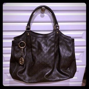 Gucci Large Sukey Brown Guccissima Tote